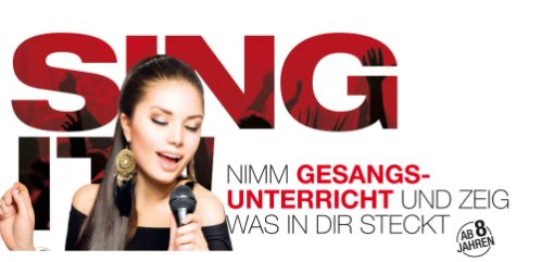 Flyer Gesangsunterricht